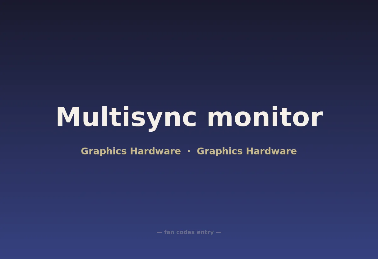 Multisync monitor