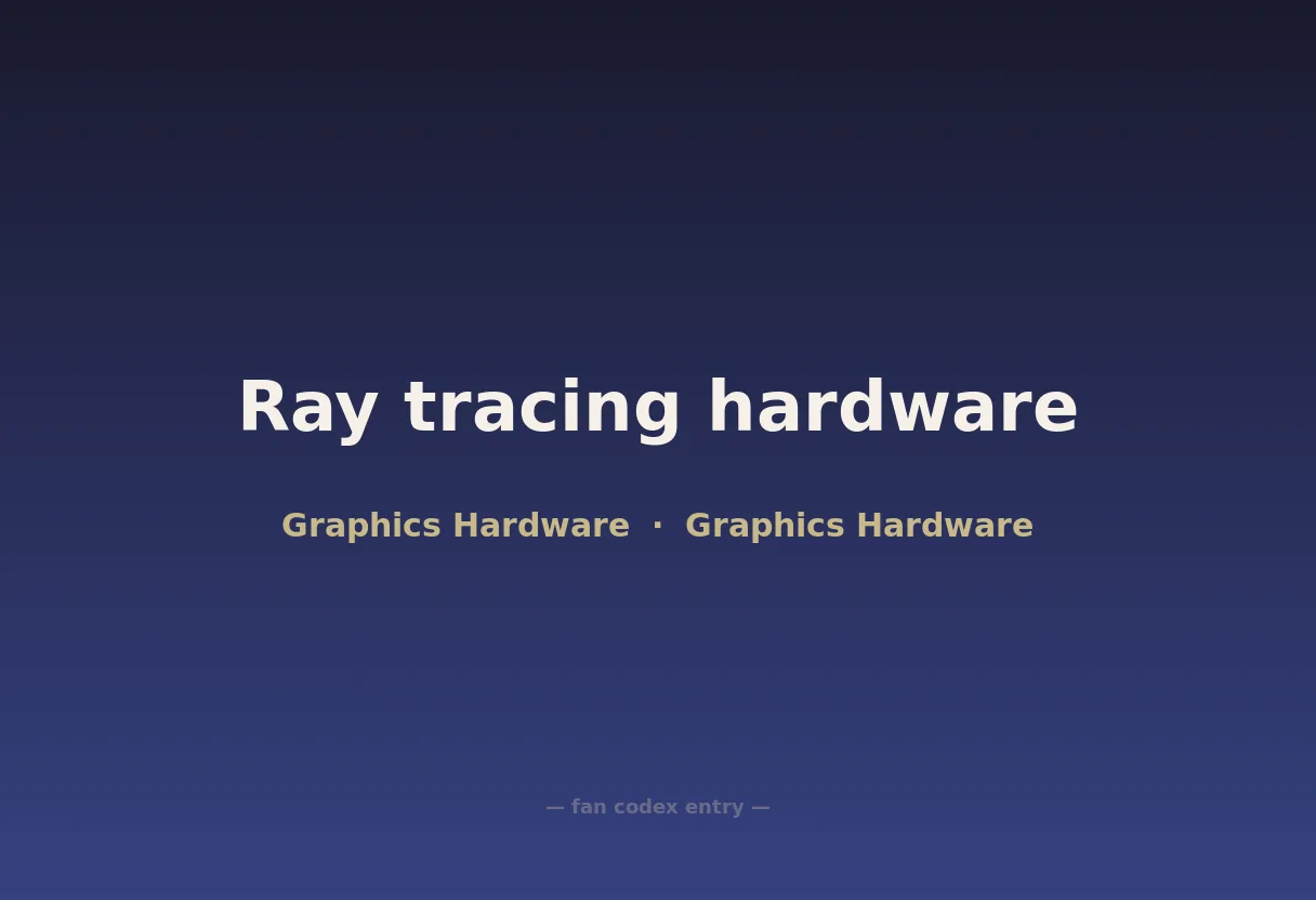 Ray tracing hardware