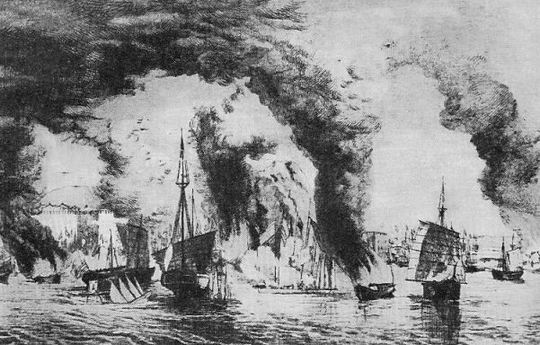 Naval battle between Taiping-Qing on Yangtze