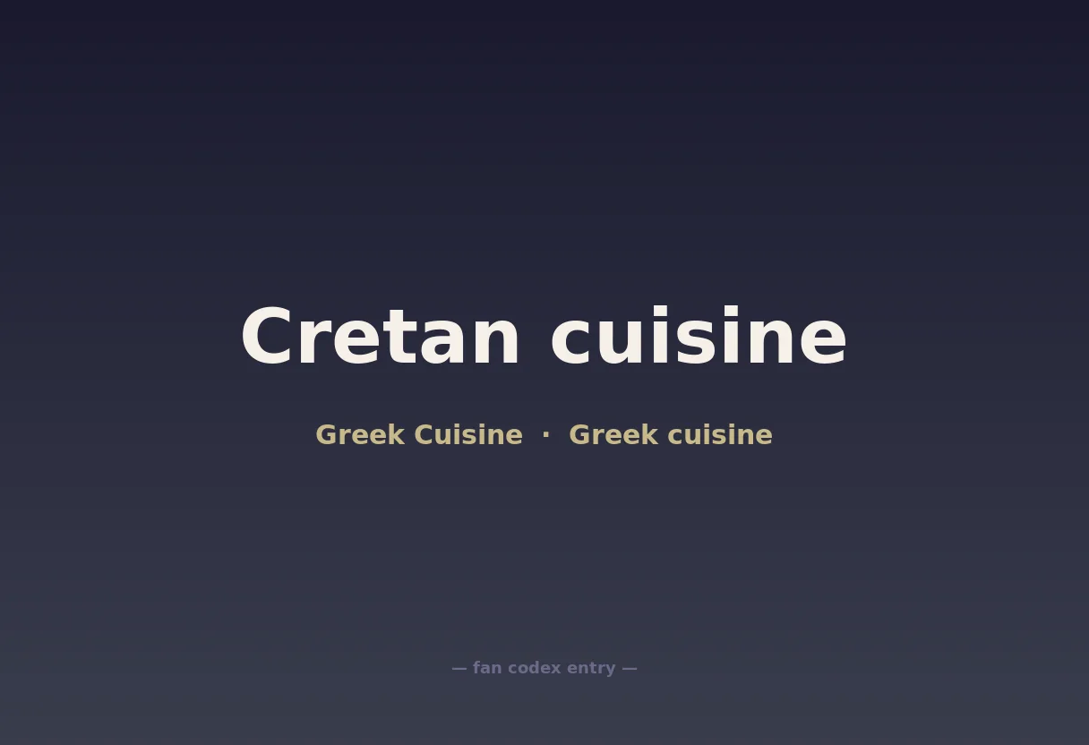 Cretan cuisine