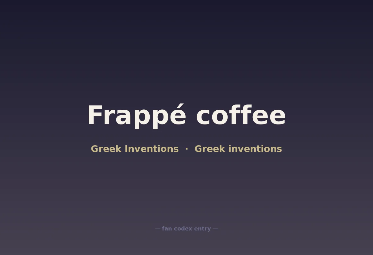Frappé coffee