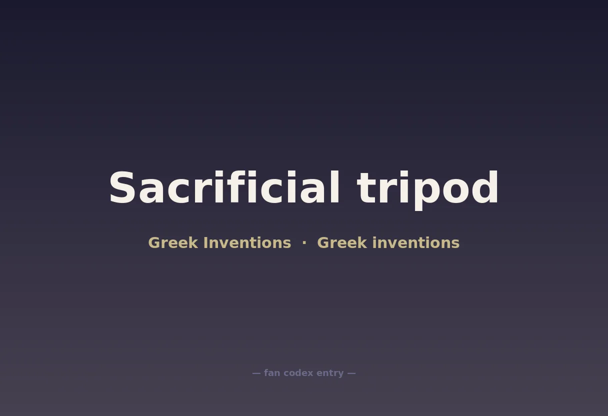 Sacrificial tripod