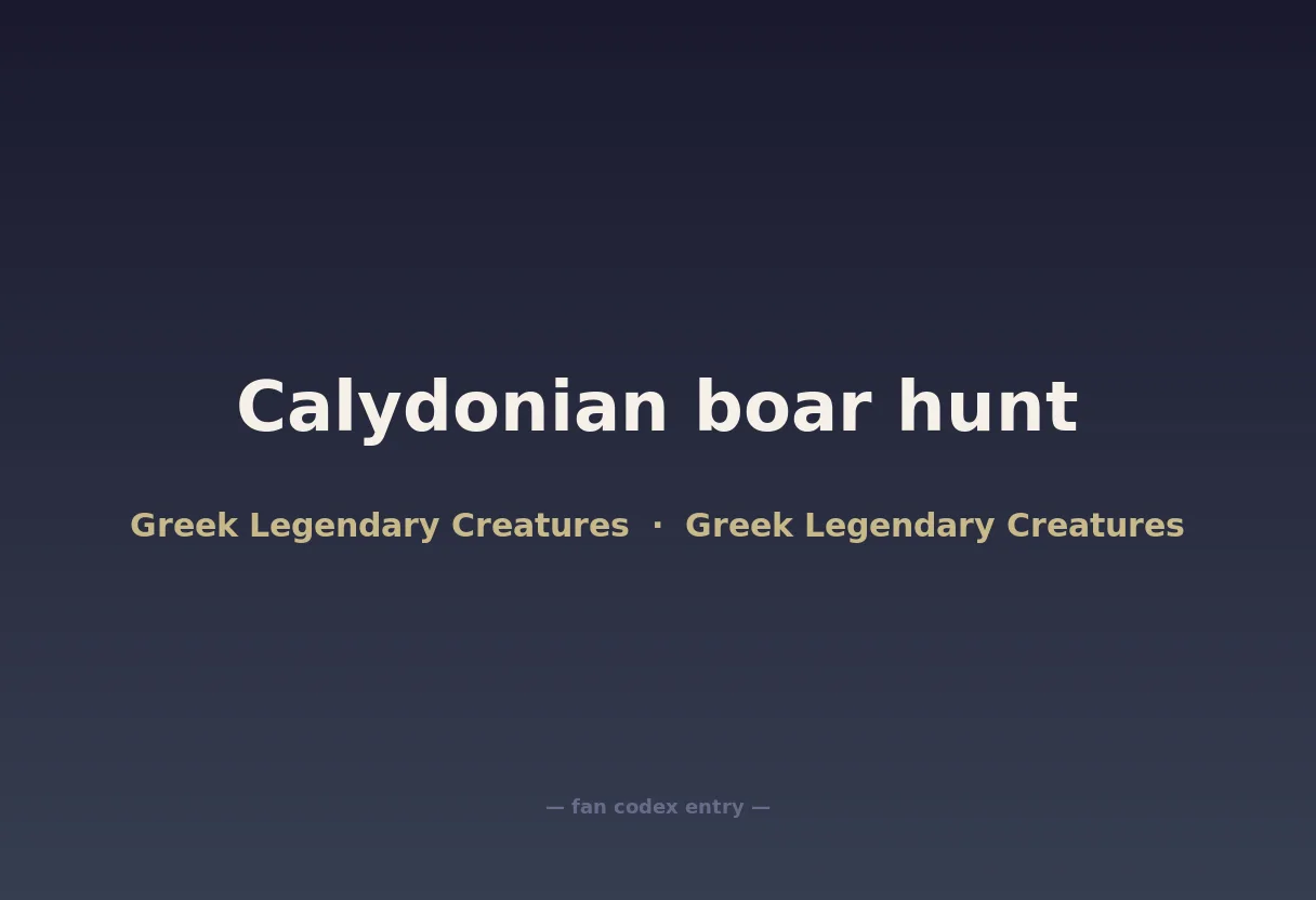Calydonian boar hunt