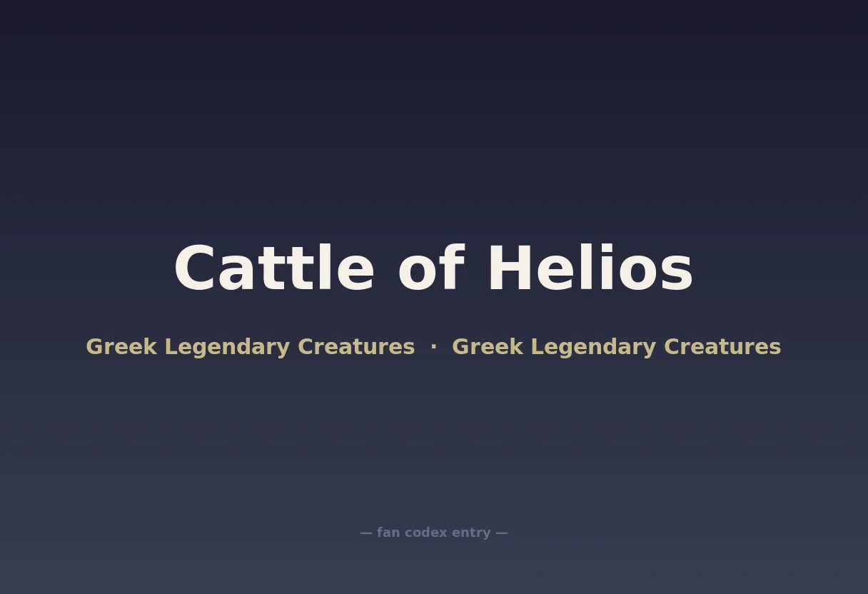 Cattle of Helios
