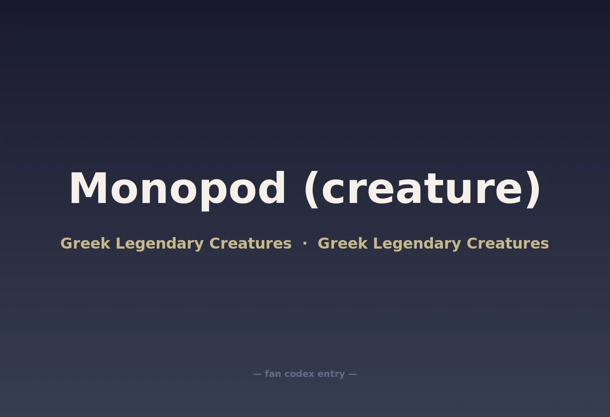 Monopod (creature)
