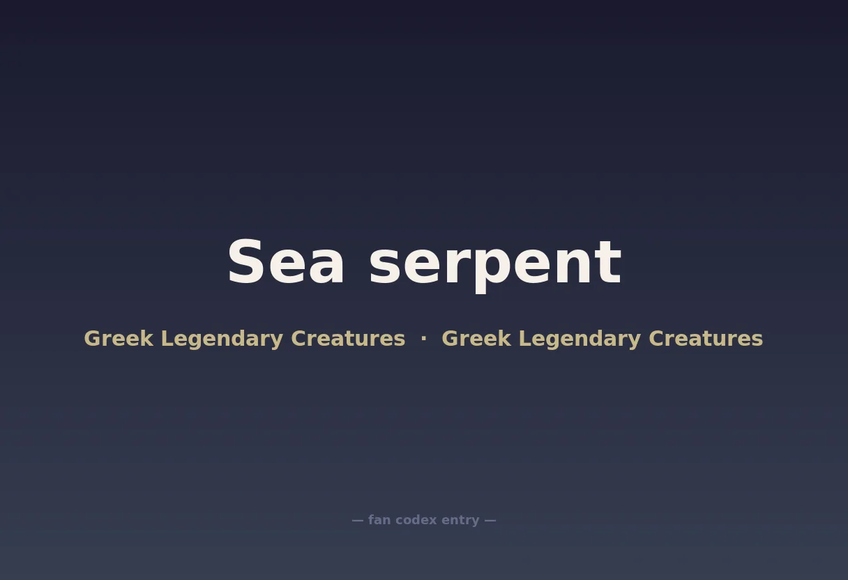 Sea serpent