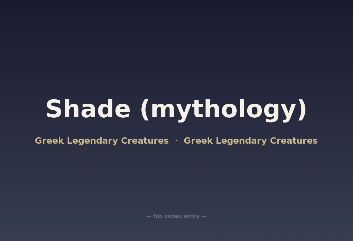 Shade (mythology)