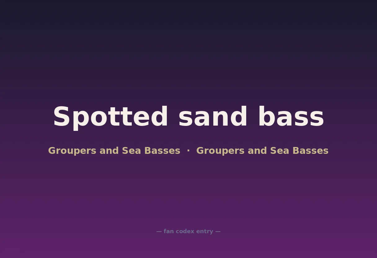 Spotted sand bass