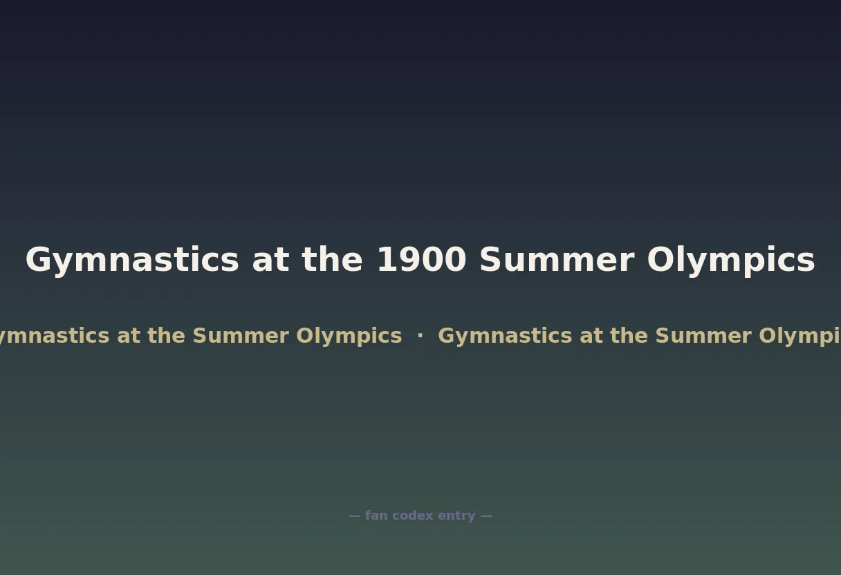 Gymnastics at the 1900 Summer Olympics