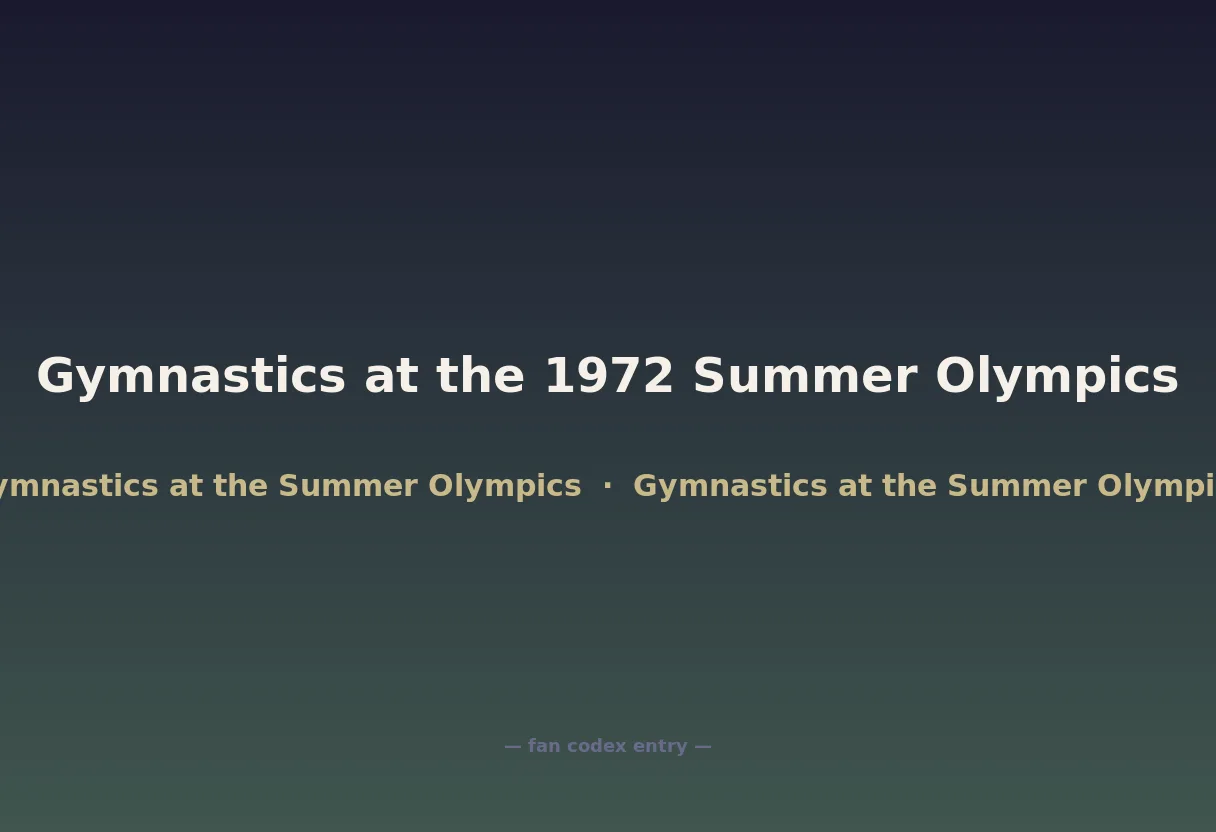 Gymnastics at the 1972 Summer Olympics