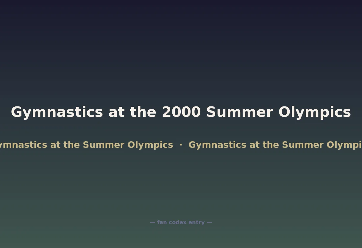 Gymnastics at the 2000 Summer Olympics
