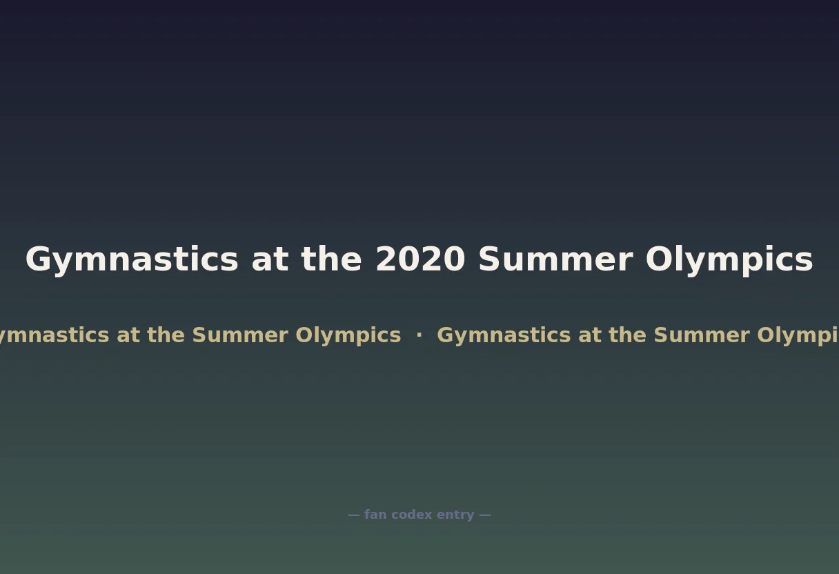 Gymnastics at the 2020 Summer Olympics