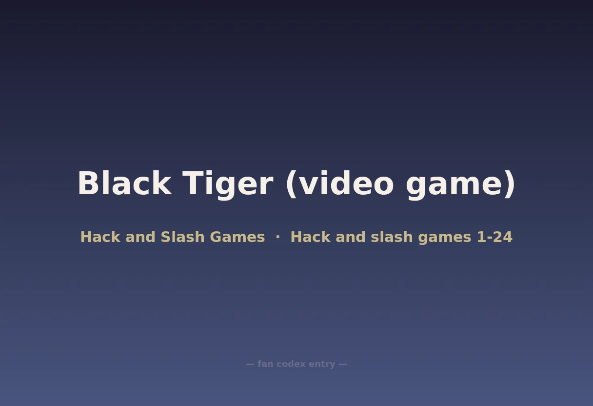Black Tiger (video game)