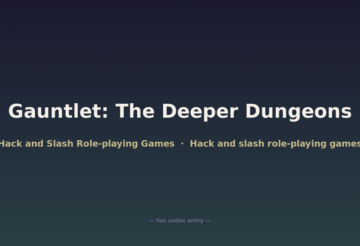 Gauntlet: The Deeper Dungeons