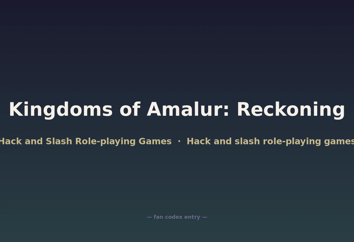 Kingdoms of Amalur: Reckoning