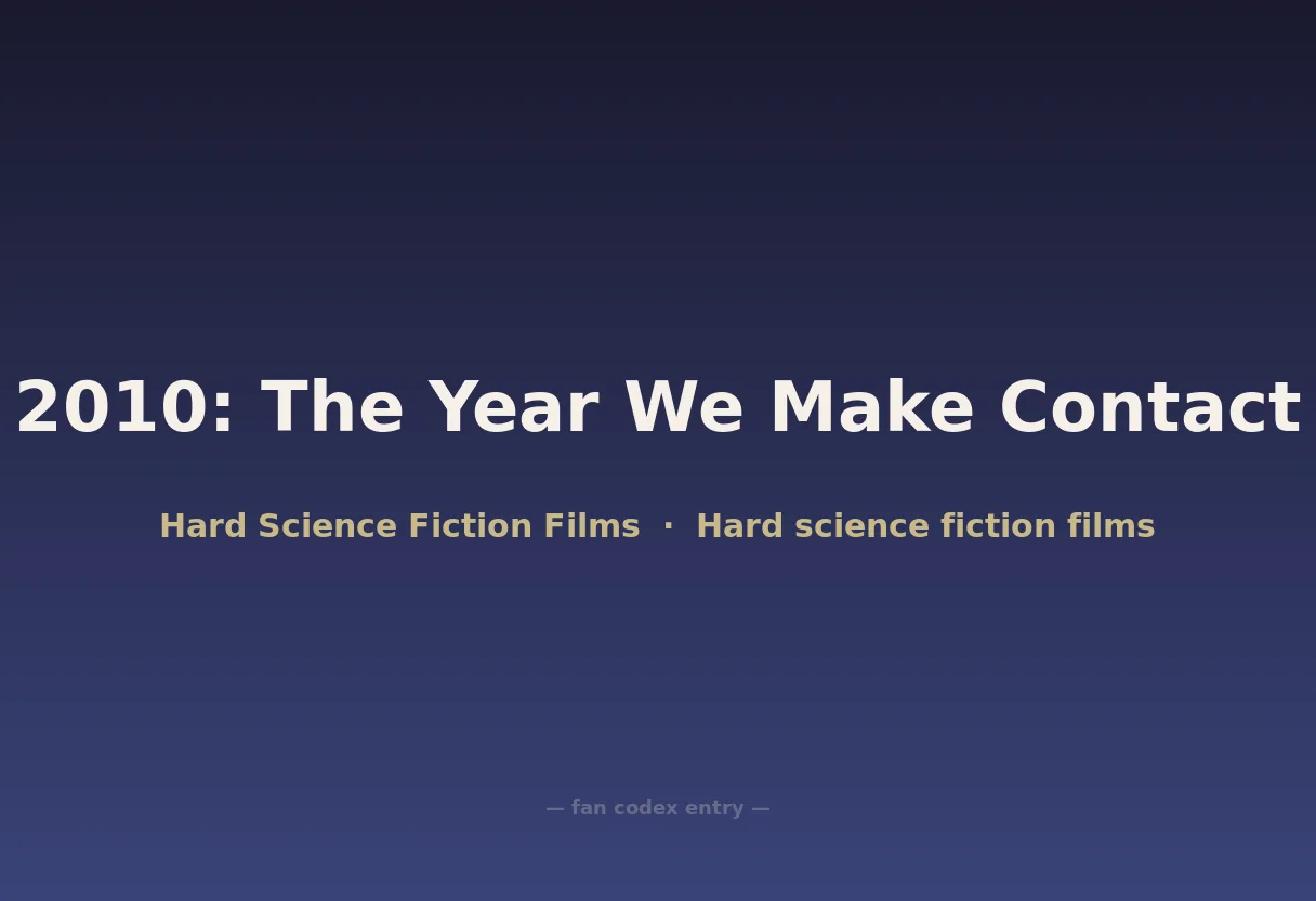 2010: The Year We Make Contact