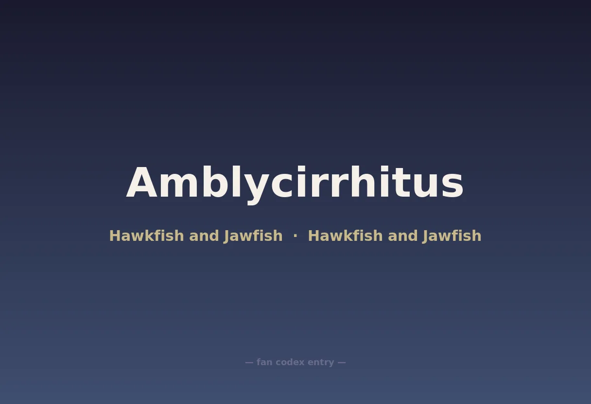 Amblycirrhitus