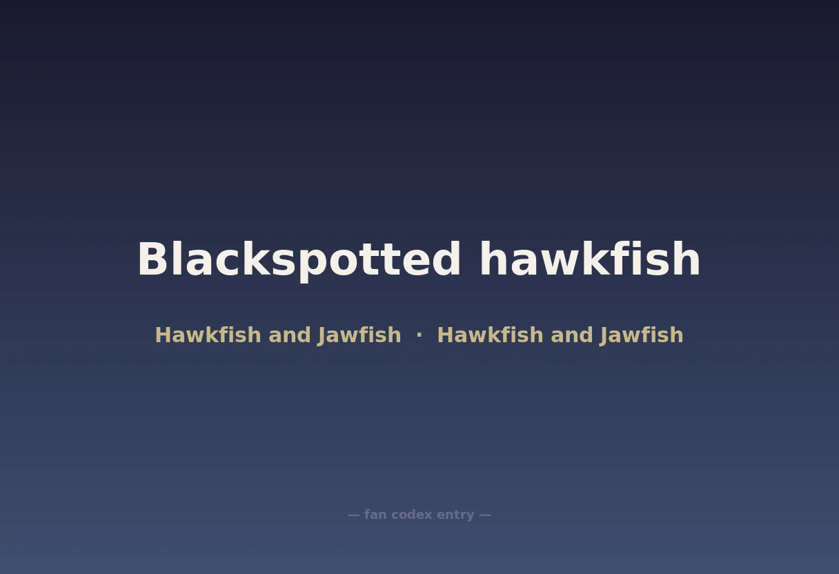 Blackspotted hawkfish