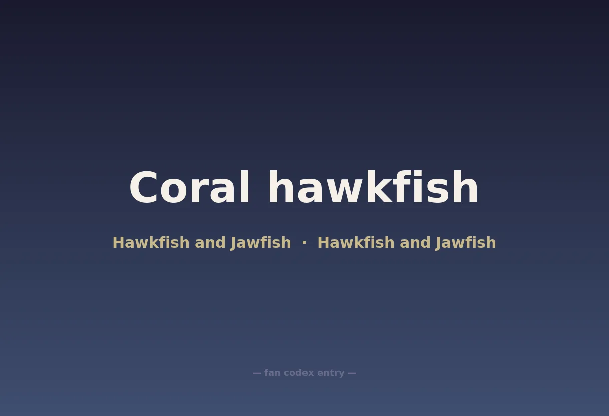 Coral hawkfish