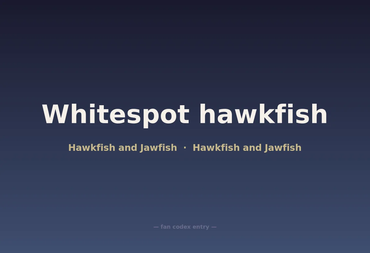 Whitespot hawkfish