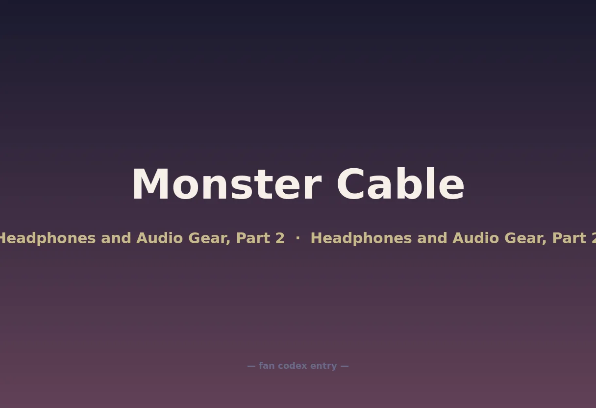 Monster Cable