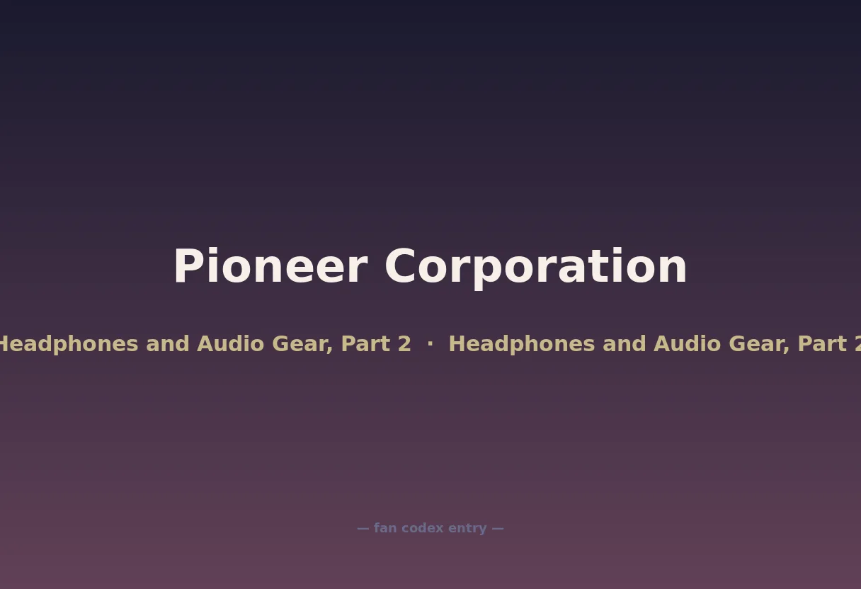 Pioneer Corporation