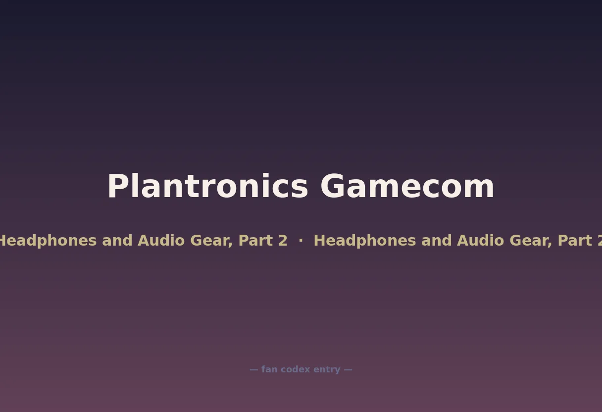 Plantronics Gamecom