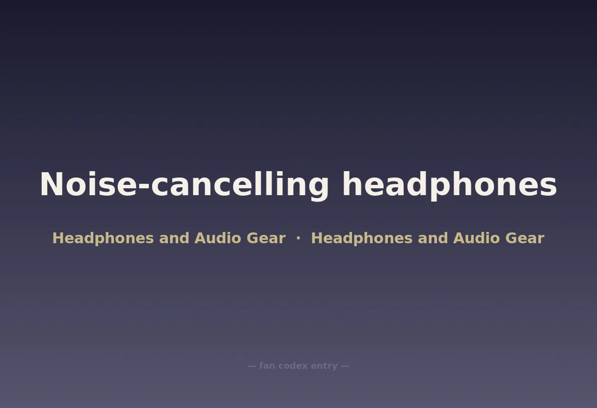 Noise-cancelling headphones
