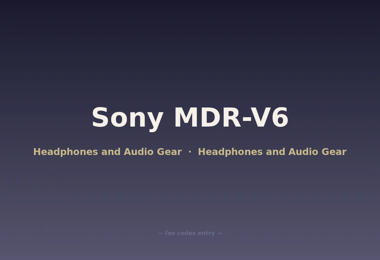 Sony MDR-V6