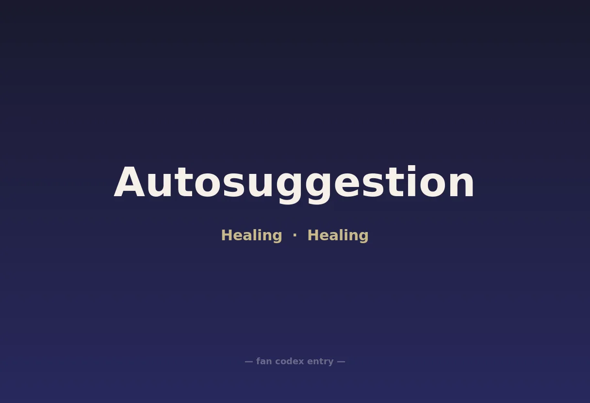 Autosuggestion