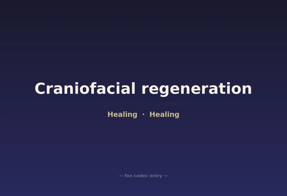 Craniofacial regeneration