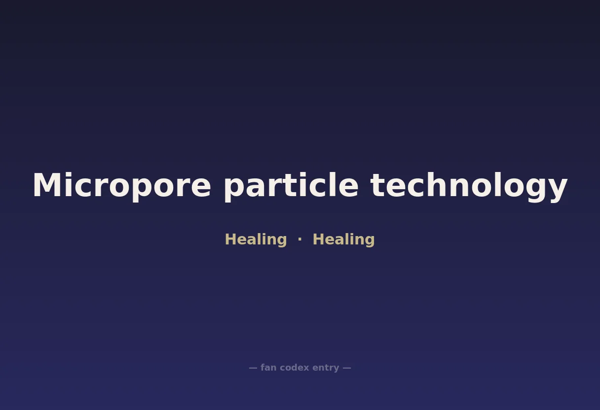 Micropore particle technology