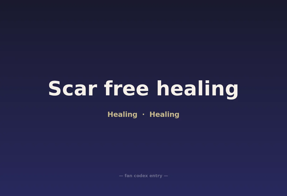Scar free healing
