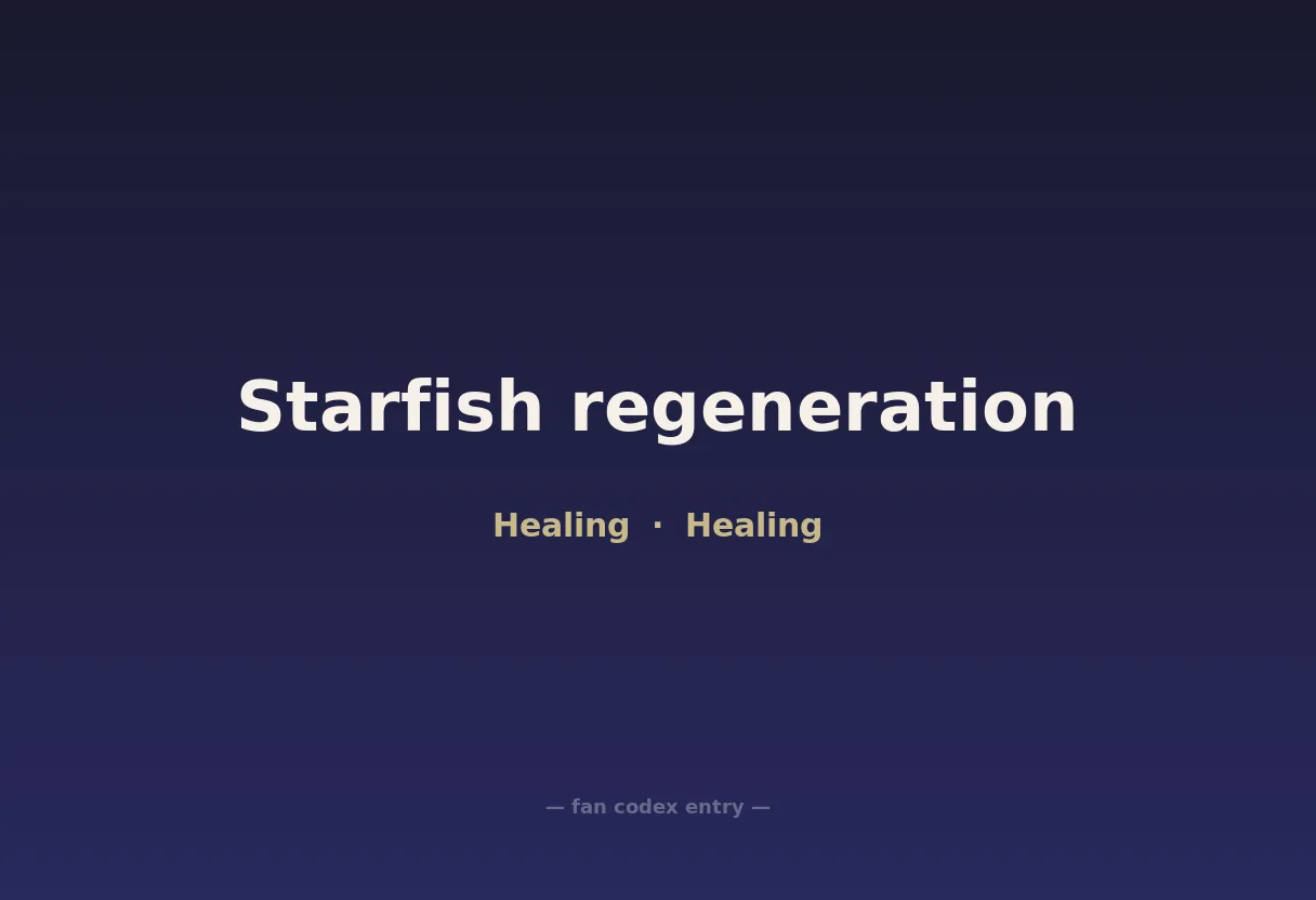 Starfish regeneration