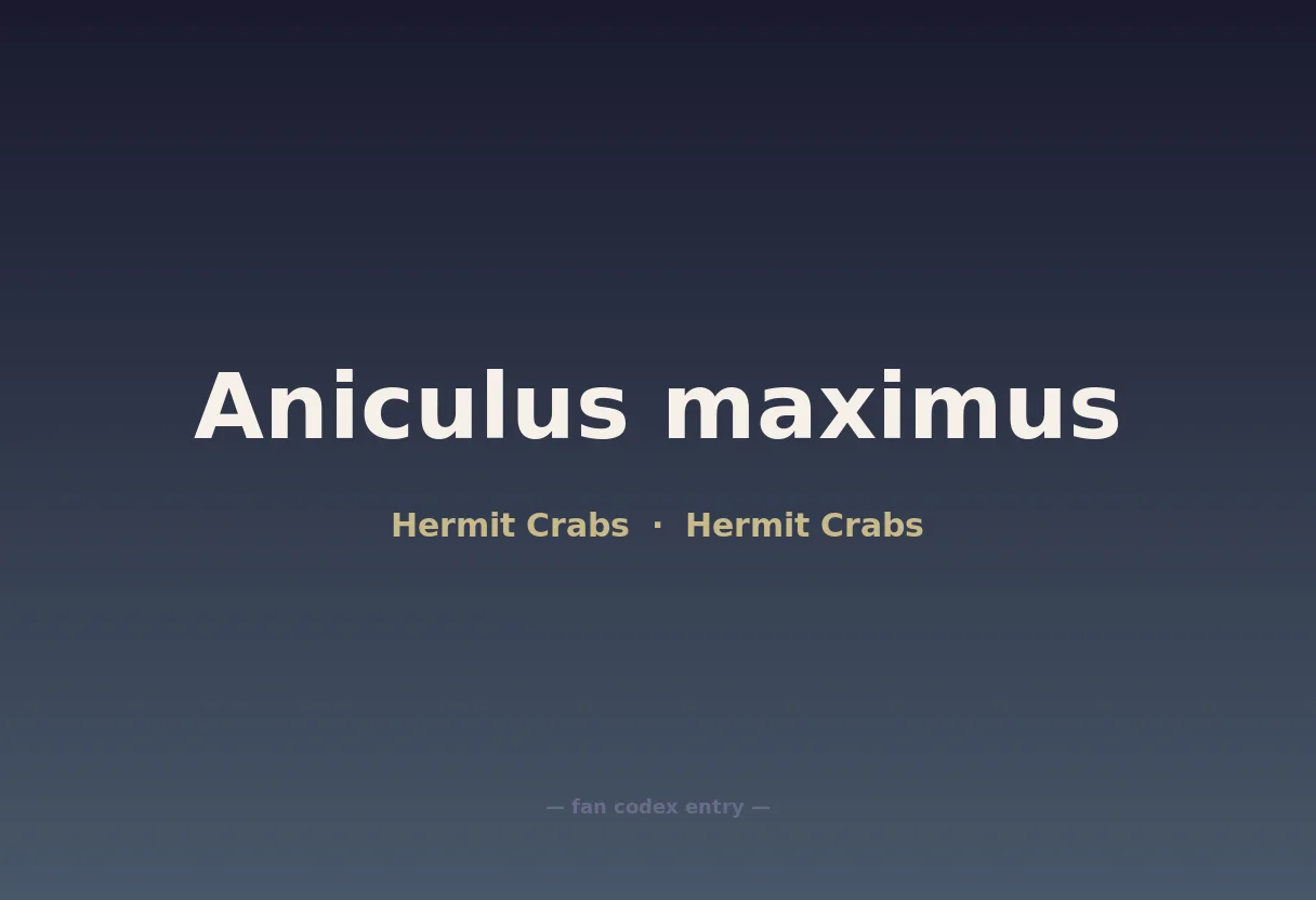 Aniculus maximus