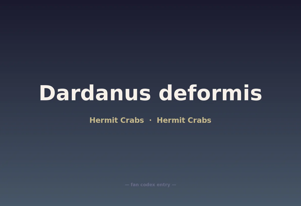 Dardanus deformis