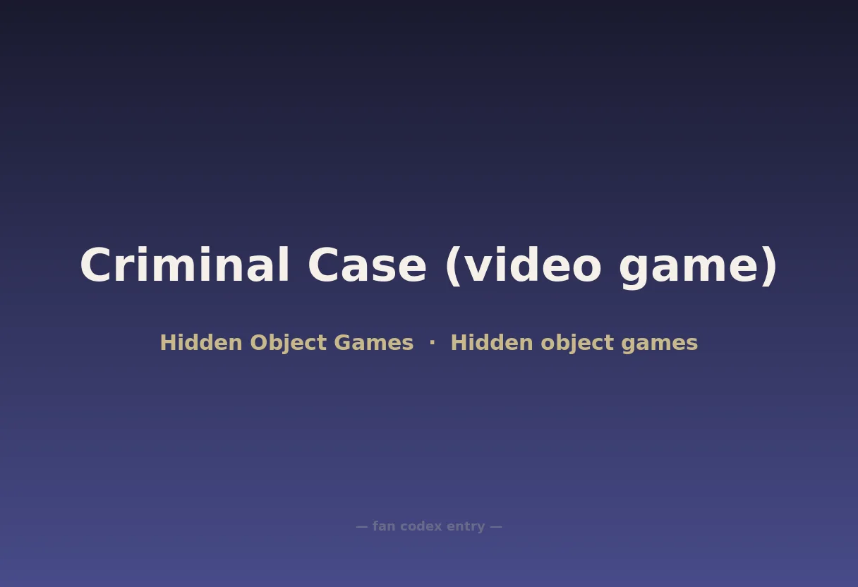 Criminal Case (video game)
