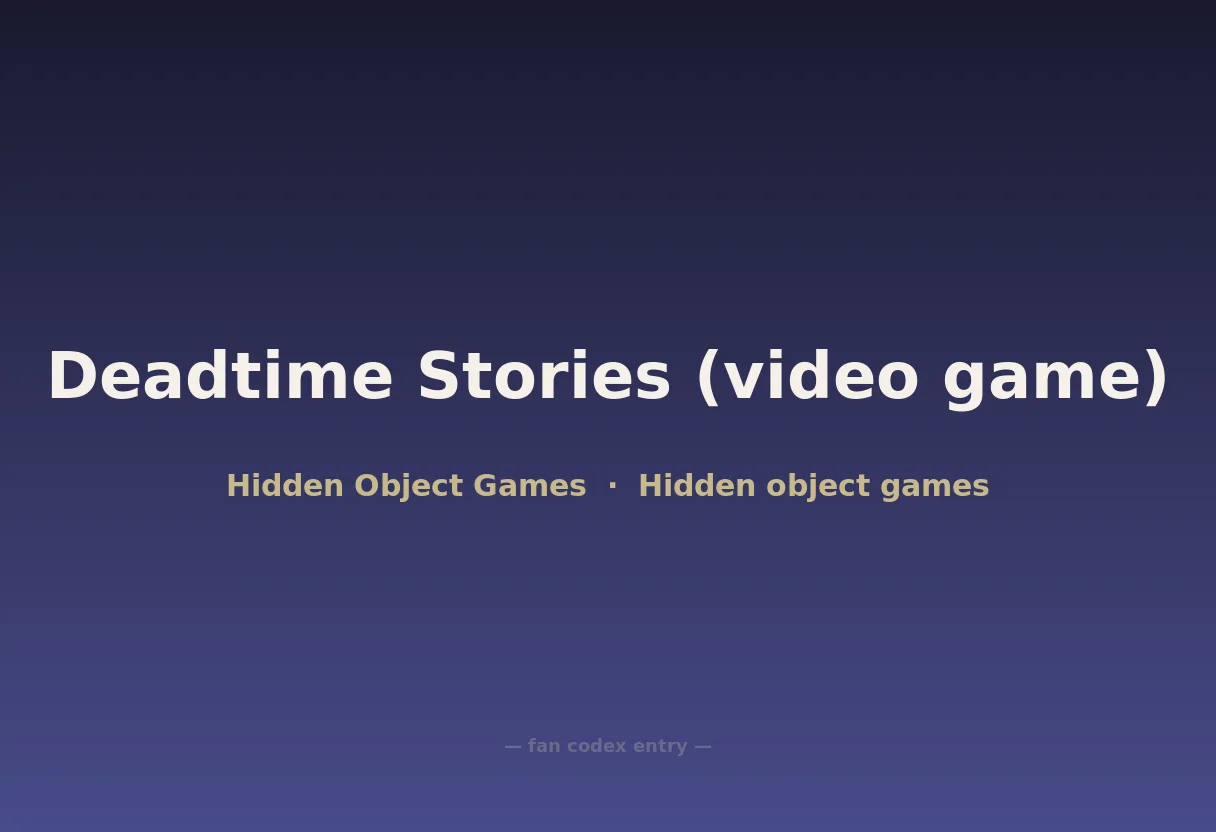 Deadtime Stories (video game)