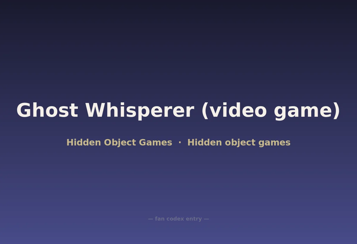Ghost Whisperer (video game)