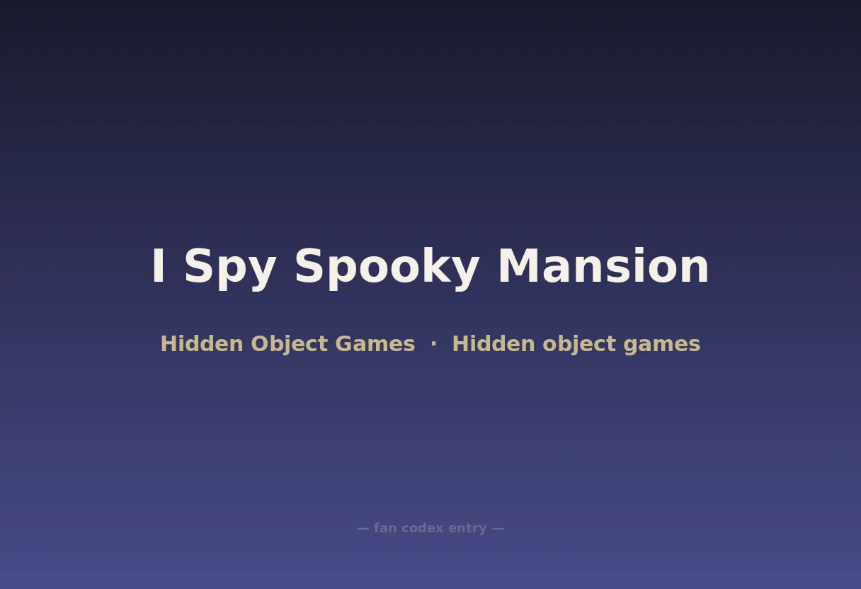 I Spy Spooky Mansion