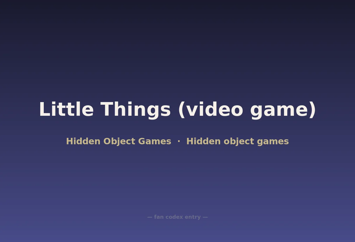 Little Things (video game)