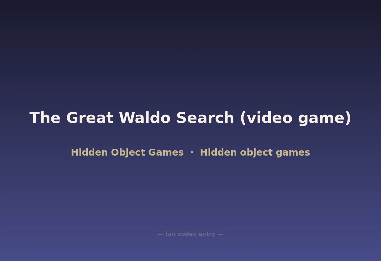 The Great Waldo Search (video game)