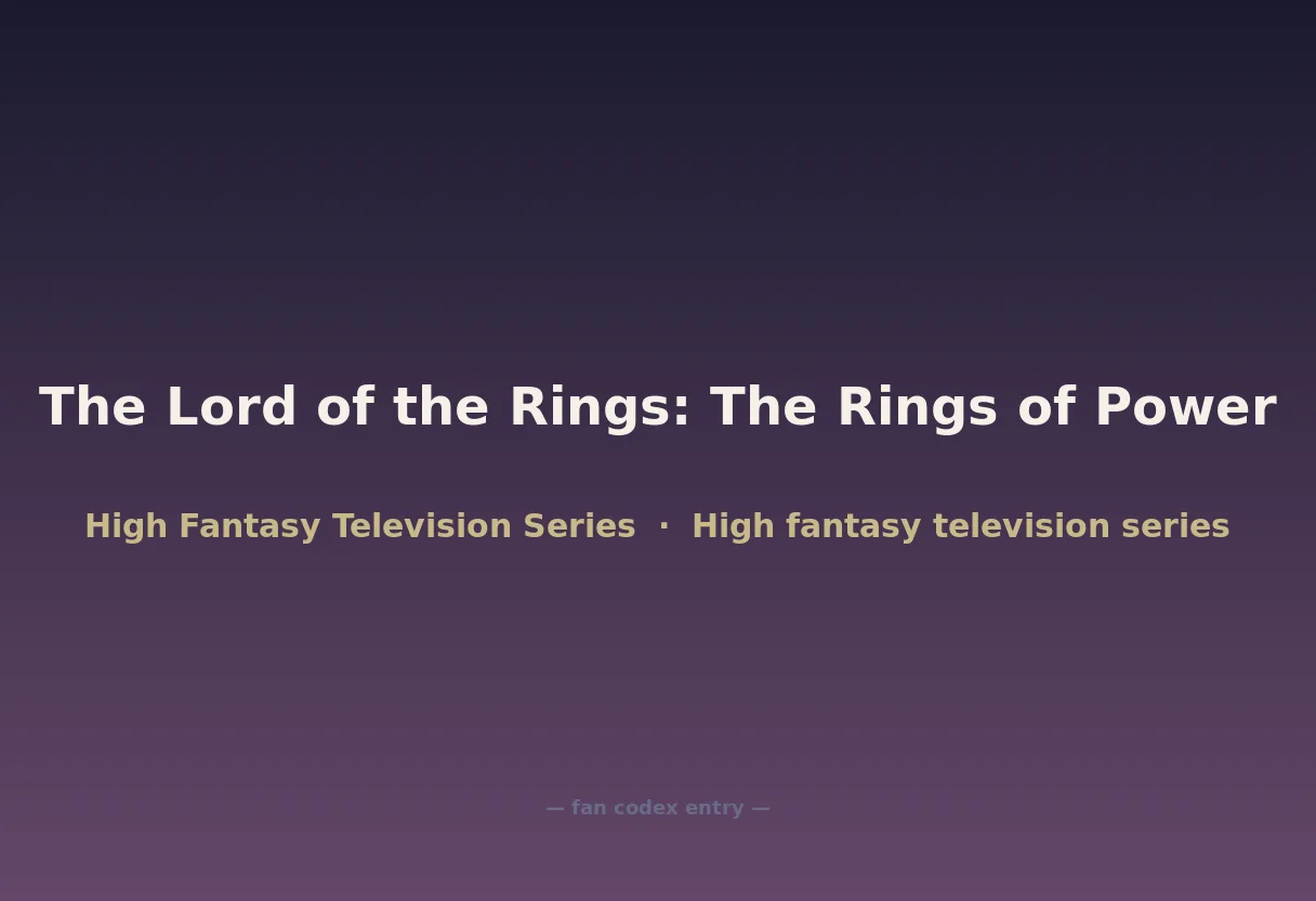 The Lord of the Rings: The Rings of Power