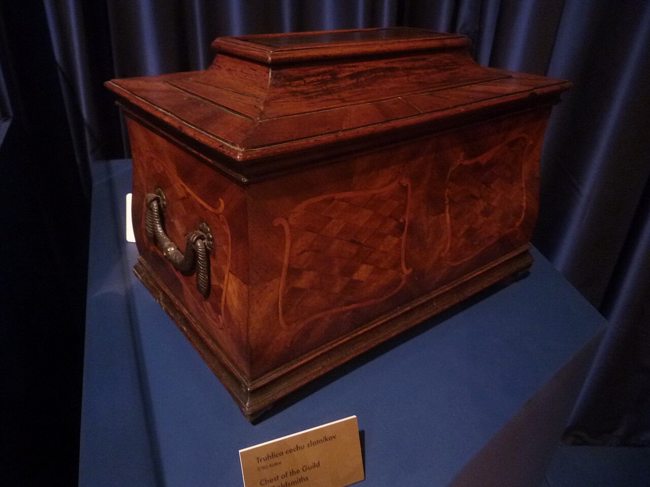 East Slovak Museum in Košice - Experience Baroque exhibit - 18th century (1780) Košice guild of goldsmiths' chest