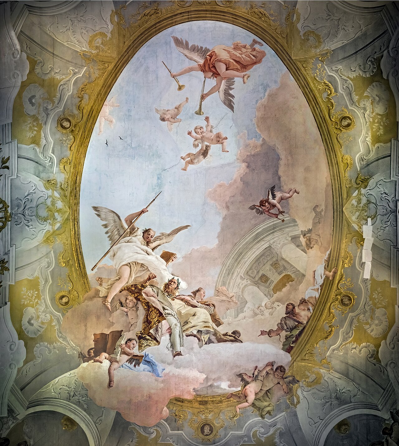 Ca' Rezzonico - Allegory of Merit Accompanied by Nobility and Virtue - Giambattista Tiepolo