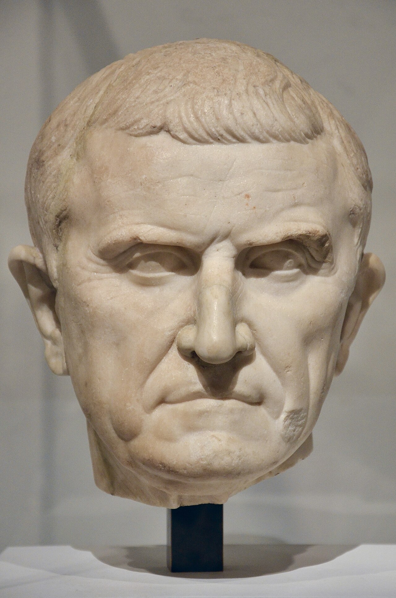 Head of Marcus Licinius Crassus, middle of 1st century BC, from Italy, Moi, Auguste, Empereur de Rome exhibition, Grand Palais, Paris