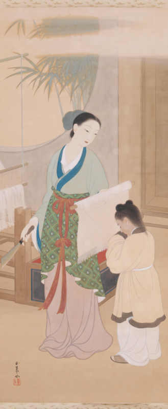 Kurihara Gyokuyo - Mother’s Love (Mencius’ Mother Cutting the Loom)
