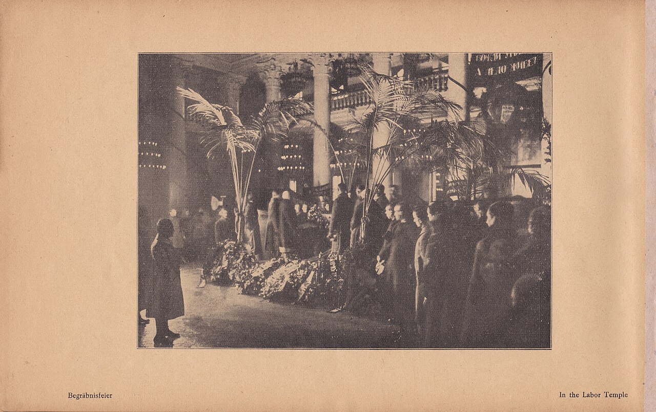 Kropotkin's funerals. At the Labor Temple