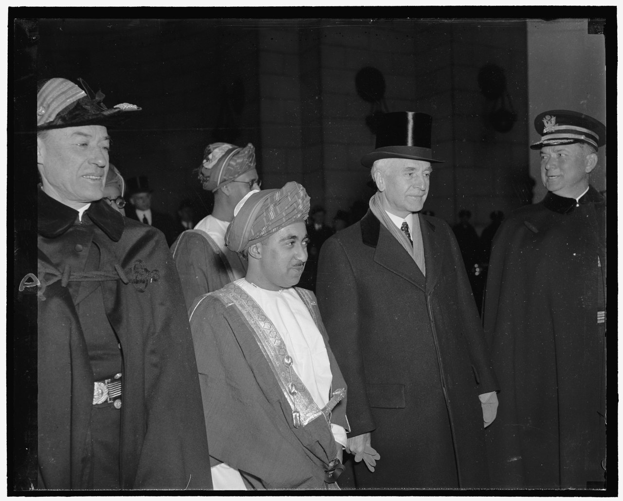Sultan Wayyid Said Bin Taimur Bin Faisal arriving in Wash. to repay visit made by Edmund Roberts (1832), who was appointed by Pres. Andrew Jackson to negotiate treaties with small nations of LCCN2016878033