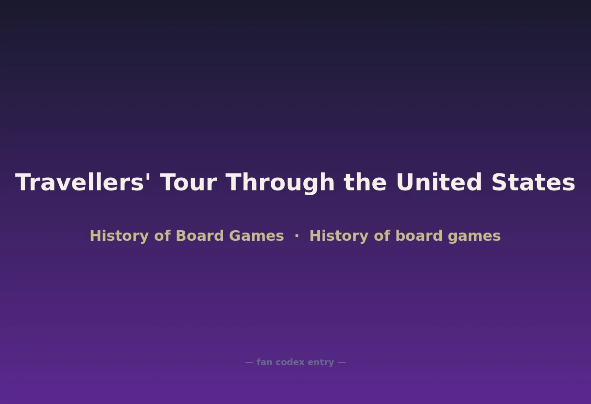 Travellers' Tour Through the United States